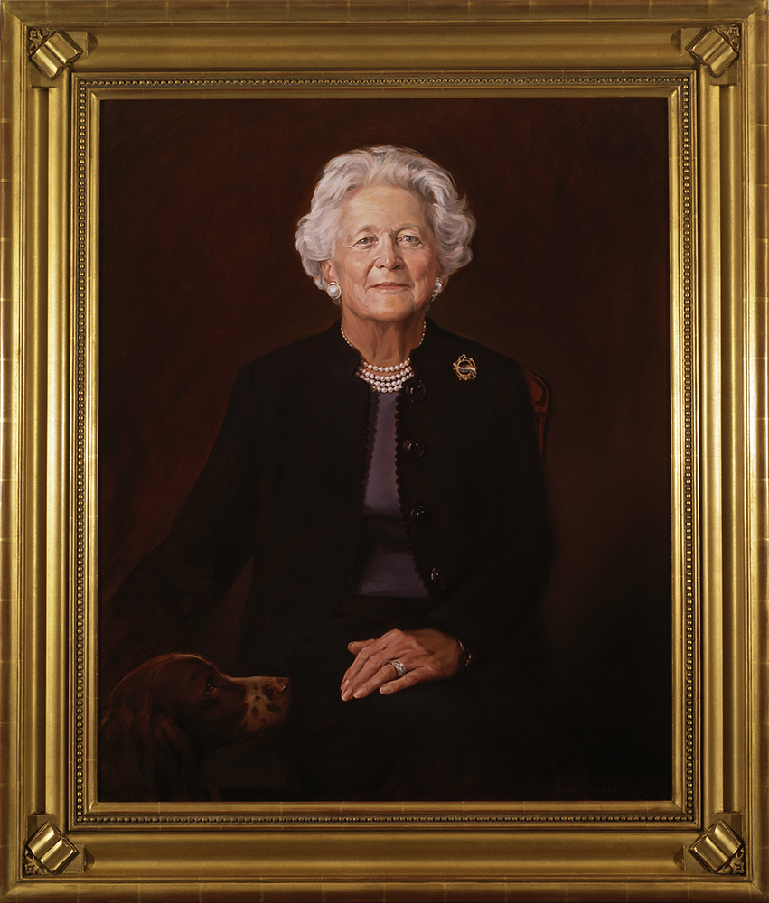 Official portrait of First Lady Barbara Bush, The White House